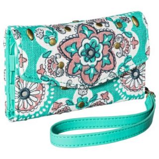 Merona Flap Phone Case Wallet with Removable Wristlet Strap   Green