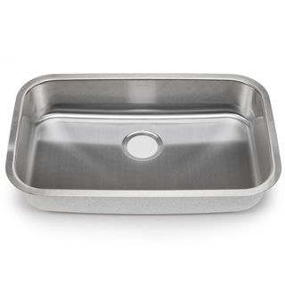 Blanco Stellar 18 gauge Steel Undermount Single Ada Bowl Kitchen Sink (18 gauge, 304 steelCut out template providedStyle UndermountSink type KitchenExterior dimensions 28 inches wide x 18 inches long x 5.5 inches deepInterior dimensions 26 inches wide
