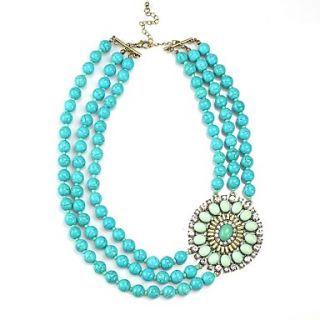 Beaded Fashion Crystal Statement Necklace (3 Colors)