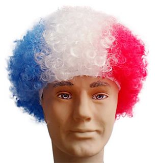 Black Afro Wig Fans Bulkness Cosplay Christmas Halloween Wig Netherlands Flag Wig 1pc/lot