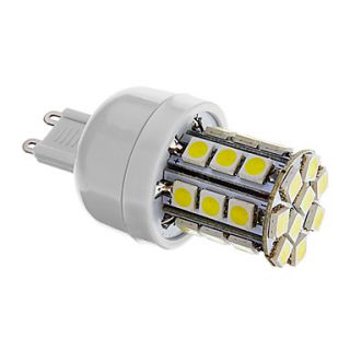 Dimmable G9 4W 30xSMD 5050 400LM 6000 6500K Cool White Light LED Corn Bulb(AC 110 130V)