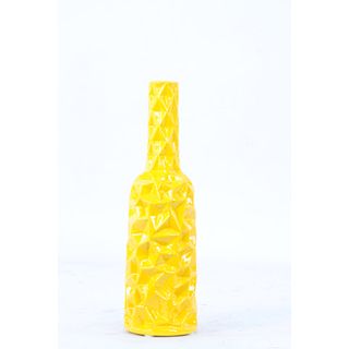 Ceramic Vase Yellow 16h
