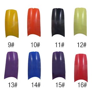 70 Pcs Full Cover Colorful French Acrylic Nails Tips 8 Colors Available