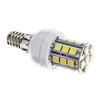 Dimmable E14 3W 27xSMD 5050 350LM 6000 6500K Cool White Light LED Corn Bulb(AC 110 130V)