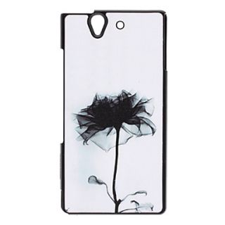 Wash Painting Flower Pattern Shimmering Powder Hard Case for SONY L36H(Xperia Z)