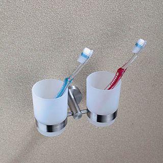 Polished Finish Stainless Steel Toothbrush Holder(Double Toothbrush tumbler)