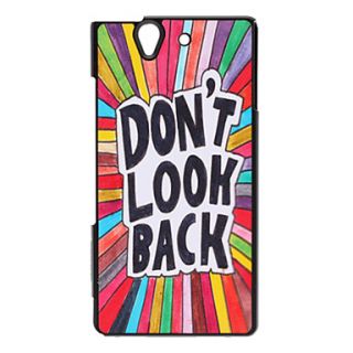 Dont Look Back Pattern Shimmering Powder Hard Case for SONY L36H(Xperia Z)