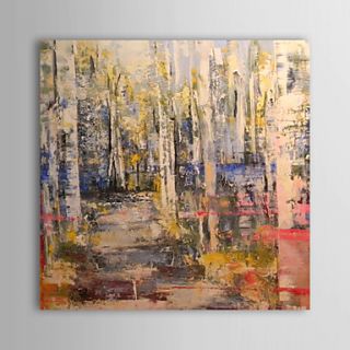 Hand Painted Oil Painting Abstract Birch Forest with Stretched Frame 1312 AB0022