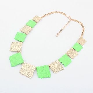 Shadela Square Green Fashion Necklace CX141