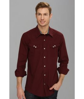 Rock and Roll Cowboy L/S Snap Mens Long Sleeve Button Up (Burgundy)