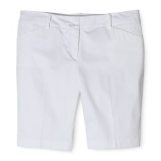 Mossimo Womens Plus Size 11 Bermuda Shorts   White 16W