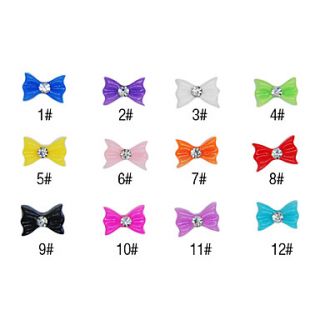 20PCS 3D Resin Rhinestone Bowknot Nail Decorations Cartoon No.5(Assorted Colors)