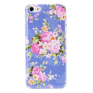 Small Fresh Florals Pattern Blue Plastic Hard Case for iPhone 5C
