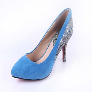 Womens Simple Splice High Heeled Shoes(Light Blue)