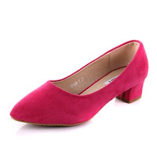 Womens Trend Solid Color Low Heels(Fuchsia)