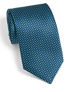 Brioni Paisley Neat Print Tie   Teal
