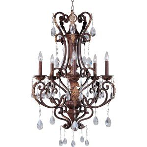 Maxim MAX 13575AF CRY079 Augusta 5 Light Chandelier with Crystals