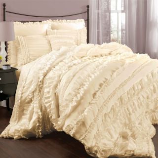 Lush Decor Belle 4 pc. Comforter Set Ivory   C07815P13, Queen