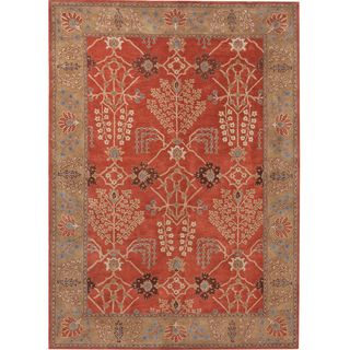 Hand Tufted Red/ Brown Wool Area Rug (36 X 56)