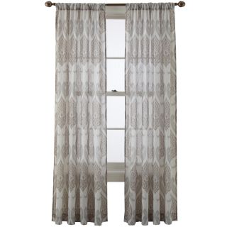 MARTHA STEWART MarthaWindow Mantra Rod Pocket Sheer Panel, Gray