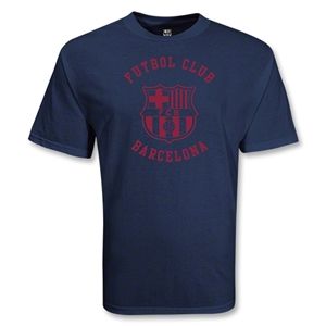 Euro 2012   Barcelona College Style Crest T Shirt (Navy)