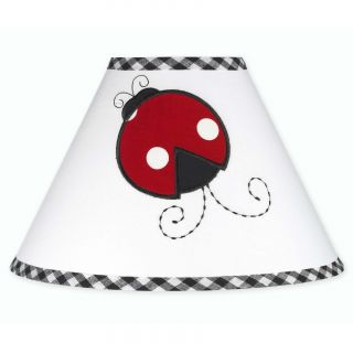 Sweet Jojo Designs Ladybug Lamp Shade (White/ redPrint Lady bugDimensions 7 inches tall, 10 inches bottom diameter, 4 inches top diameterMaterials 100 percent cottonLamp base is NOT includedThe digital images we display have the most accurate color pos