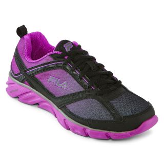 Fila Memory Stride 2 Womens Running Shoes, Blk/prpl/slvr