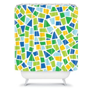 DENY Designs Squares Shower Curtain Multicolor   13007 SHOCUR