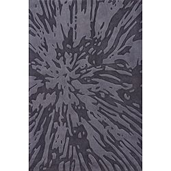 Hand tufted Splash Charcoal Rug (80 X 100)