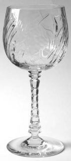 Rock Sharpe Alpine Water Goblet   Stem #1004, Cut
