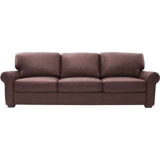 Leather Possibilities Roll Arm 84 Sofa, Chocolate (Brown)