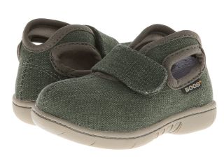 Bogs Kids Baby Bogs Mid Canvas Boys Shoes (Green)