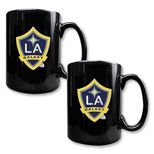 hidden LA Galaxy 2 pc. Black Ceramic Mug Set