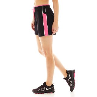 Made For Life Piped Mesh Shorts, Black/White, Womens