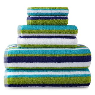 JCP Home Collection  Home Striped Bath Towels, Green/Blue