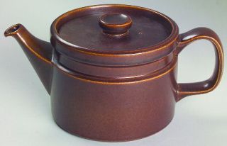 Wedgwood Sterling Teapot & Lid, Fine China Dinnerware   Brown Glaze, Coupe