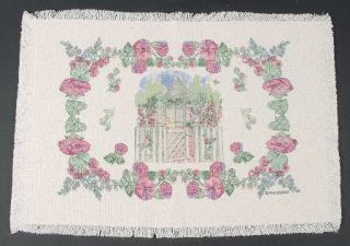 Pfaltzgraff Cape May Tapestry Placemat, Fine China Dinnerware   Pink Floral, Fen