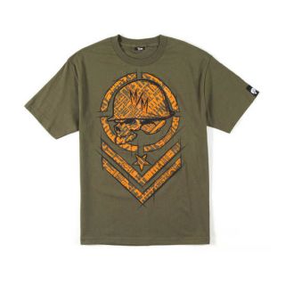 Shred Mens T Shirt Military Green In Sizes Small, Medium, Large F