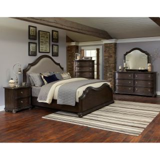 Muirfield Upholstered Panel Bed   Distressed Pine Multicolor   MHF1682 1, Queen