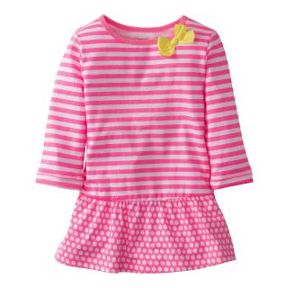 Carters Pink Striped and Polka Dot Tunic   Girls 6m 24m, Multi Stripe, Multi