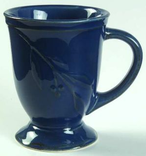 Signature Bella Blue (Indigo) Mug, Fine China Dinnerware   Stoneware,Blue,Emboss