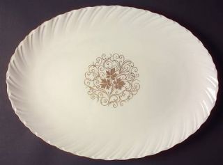 Lenox China Orleans 17 Oval Serving Platter, Fine China Dinnerware   Gold Leave