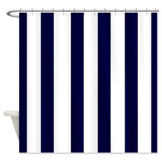  navy blue stripes 3 Shower Curtain  Use code FREECART at Checkout