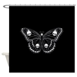  Gothic Skull Butterfly Shower Curtain  Use code FREECART at Checkout
