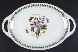 Portmeirion Botanic Garden 18 Oval Handled Platter, Fine China Dinnerware   Var