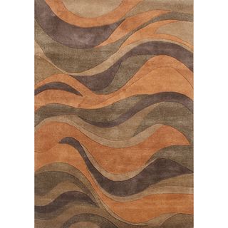 Alliyah Rugs Caramel Hand tufted Wool Rug (9x12)