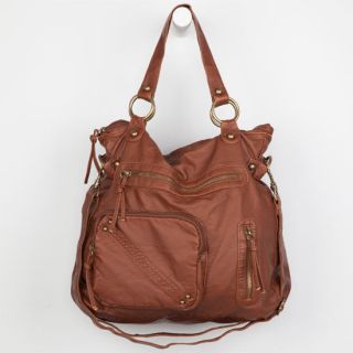 Front Pocket Tote Bag Cognac One Size For Women 194408409