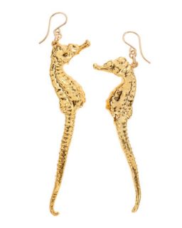 24 Karat Gold Foil Sea Horse Earrings