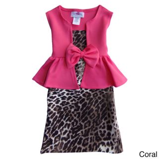 Girls Leopard print Peplum Dress