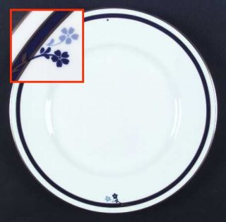 Royal Worcester Signature Dinner Plate, Fine China Dinnerware   Cobalt Band, Lig